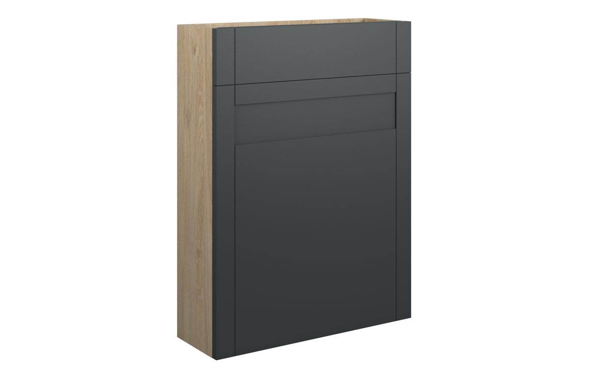 Arizona 600mm Slim WC Unit - Matt Graphite Grey (Oak Cab)