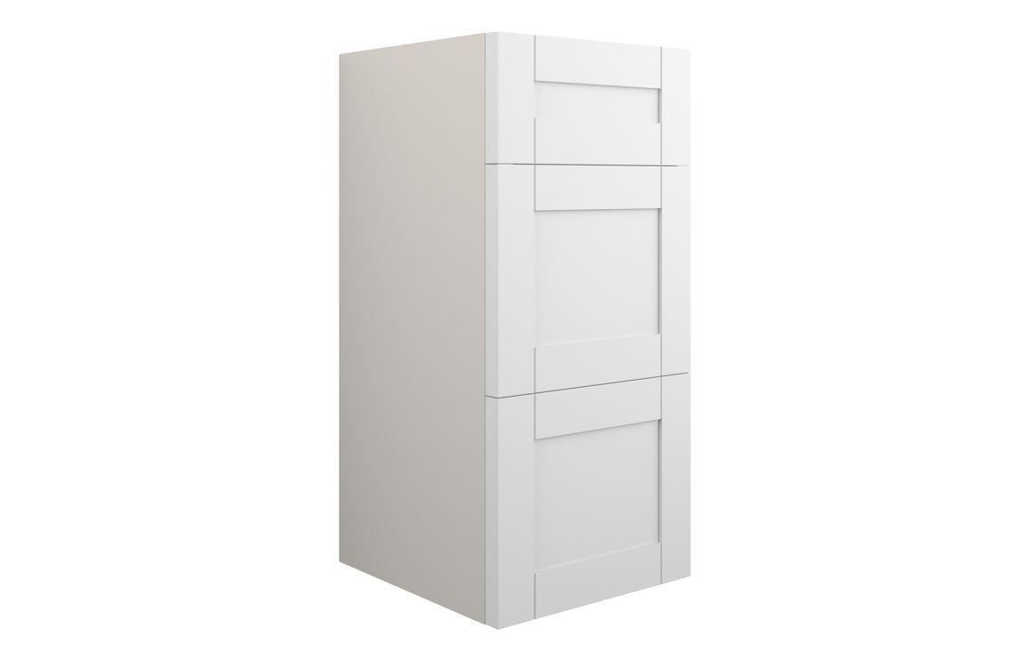 Arizona 300mm Standard 3 Drawer Unit - Matt White (Grey Cab)