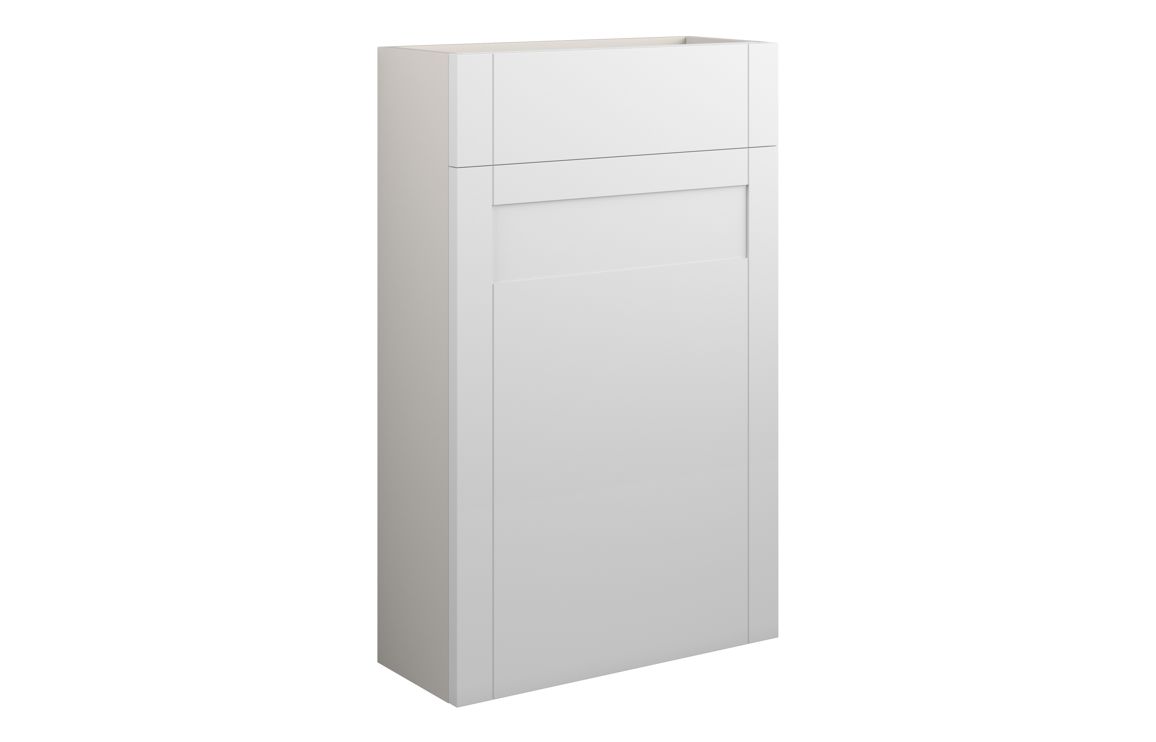 Arizona 500mm Slim WC Unit - Matt White (Grey Cab)