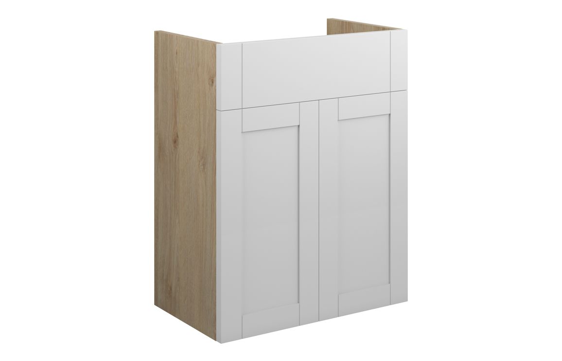Arizona 500mm Standard Basin Unit - Matt White (Oak Cab)
