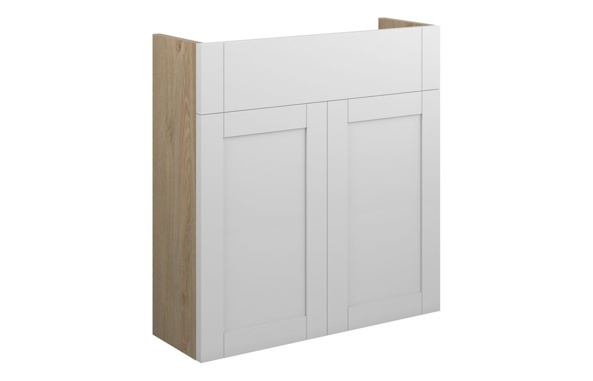 Arizona 600mm Slim Basin Unit - Matt White (Oak Cab)