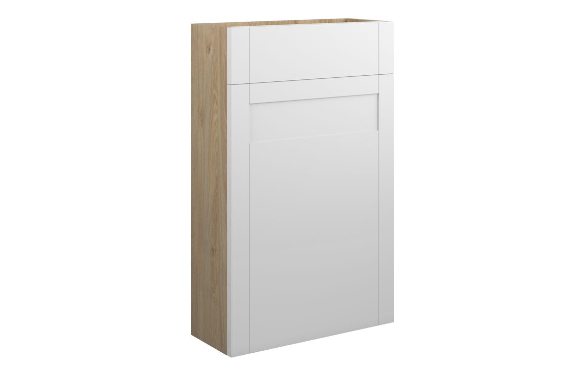 Arizona 500mm Slim WC Unit - Matt White (Oak Cab)