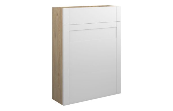 Arizona 600mm Slim WC Unit - Matt White (Oak Cab)