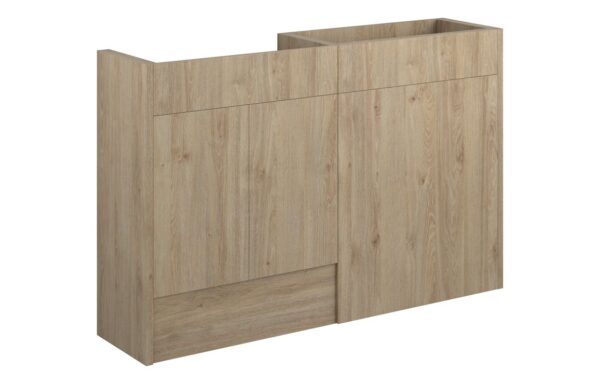 Nevada 1236mm Standard Basin & WC Unit Pack - Havana Oak (Grey Cab)