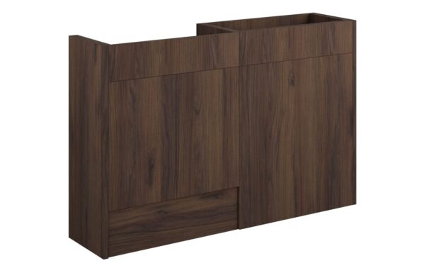 Nevada 1236mm Standard Basin & WC Unit Pack - Warm Walnut (Grey Cab)