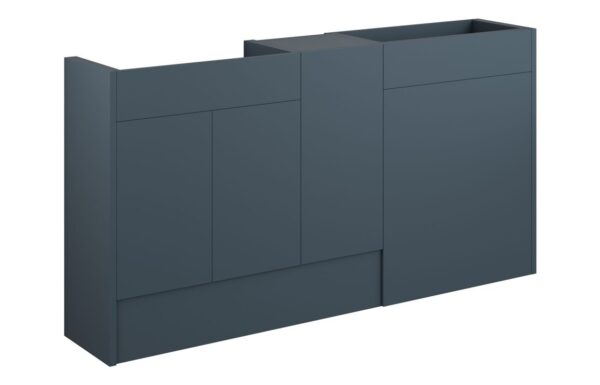 Nevada 1536mm Standard Basin  WC & 1 Door Unit Pack - Matt Arley Blue (Grey Cab)