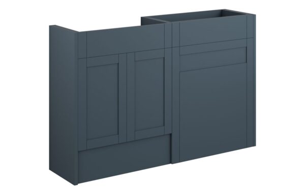 Arizona 1236mm Standard Basin & WC Unit Pack - Matt Arley Blue (Grey Cab)