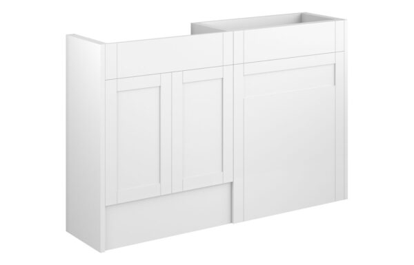 Arizona 1236mm Standard Basin & WC Unit Pack - Matt White (Grey Cab)