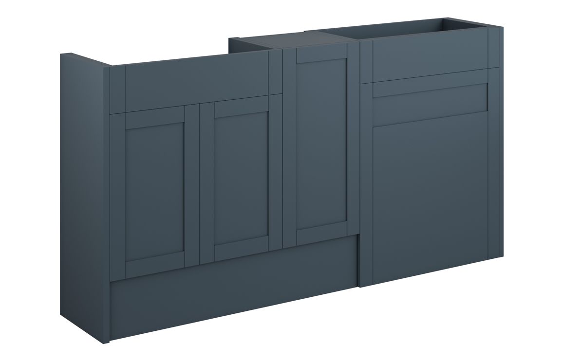 Arizona 1536mm Standard Basin WC & 1 Door Unit Pack - Matt Arley Blue (Oak Cab)