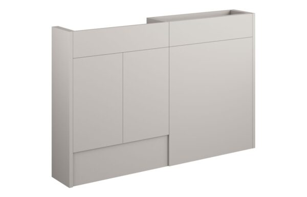 Nevada 1236mm Slim Basin & WC Unit Pack - Matt Dove Grey (Grey Cab)