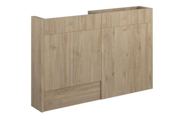 Nevada 1236mm Slim Basin & WC Unit Pack - Havana Oak (Grey Cab)