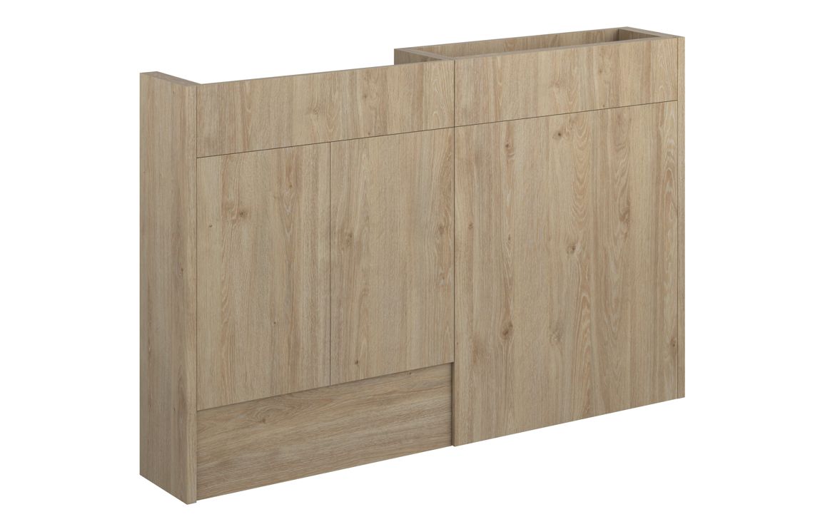 Nevada 1236mm Slim Basin & WC Unit Pack - Havana Oak (Grey Cab)