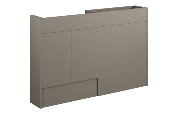 Nevada 1236mm Slim Basin & WC Unit Pack - Matt Stone (Grey Cab)