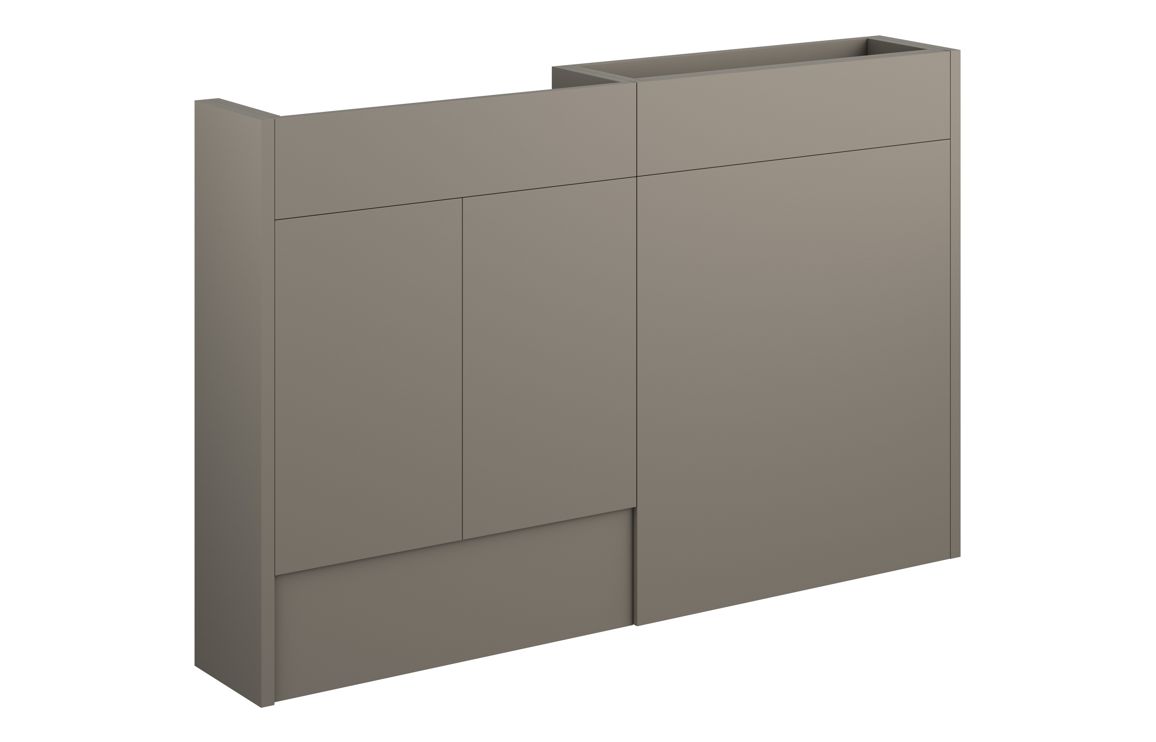 Nevada 1236mm Slim Basin & WC Unit Pack - Matt Stone (Oak Cab)