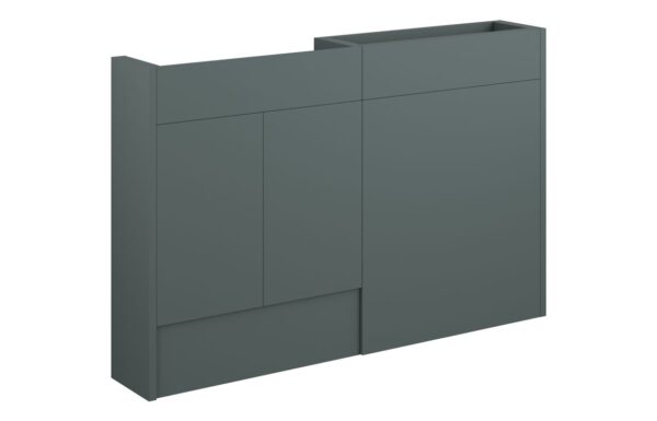 Nevada 1236mm Slim Basin & WC Unit Pack - Matt Green (Grey Cab)