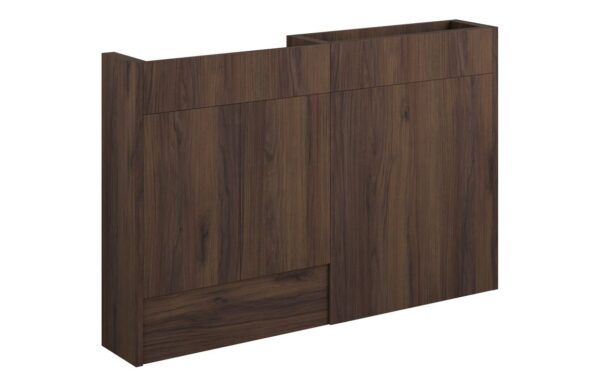Nevada 1236mm Slim Basin & WC Unit Pack - Warm Walnut (Grey Cab)