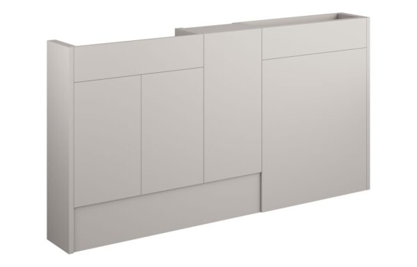 Nevada 1536mm Slim Basin  WC & 1 Door Unit Pack - Matt Dove Grey (Grey Cab)