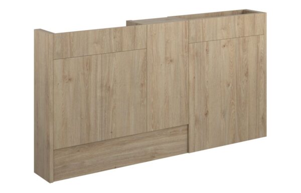 Nevada 1536mm Slim Basin  WC & 1 Door Unit Pack - Havana Oak (Grey Cab)