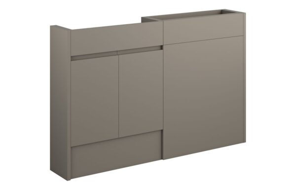 Kentucky 1236mm Slim Basin & WC Unit Pack - Matt Stone (Grey Cab)