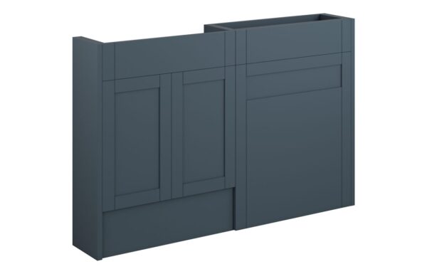 Arizona 1236mm Slim Basin & WC Unit Pack - Matt Arley Blue (Grey Cab)