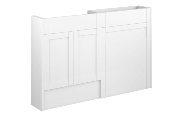Arizona 1236mm Slim Basin & WC Unit Pack - Matt White (Grey Cab)