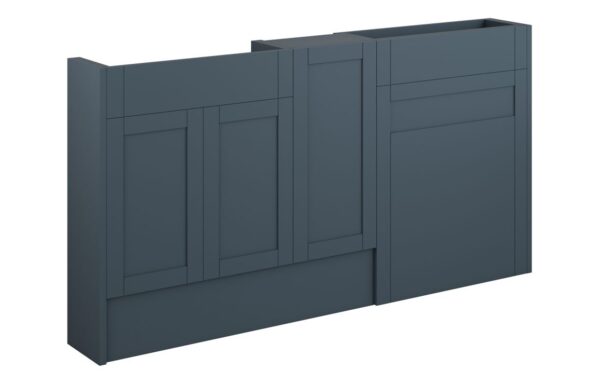 Arizona 1536mm Slim Basin WC & 1 Door Unit Pack - Matt Arley Blue (Grey Cab)