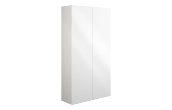Nevada 600mm Slim 2 Door Storage Unit - White Gloss (Grey Cab)