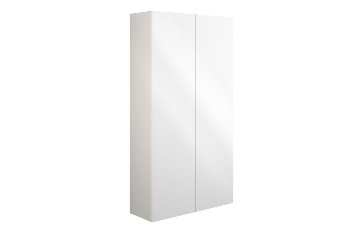 Nevada 600mm Slim 2 Door Storage Unit - White Gloss (Grey Cab)