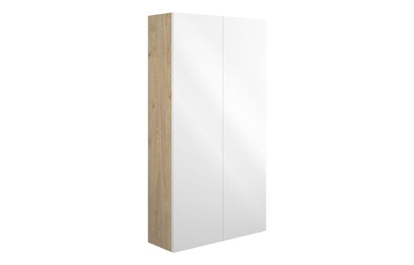 Nevada 600mm Slim 2 Door Storage Unit - White Gloss (Oak Cab)