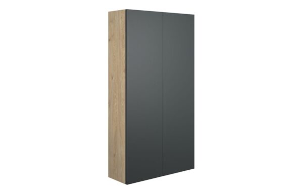 Nevada 600mm Slim 2 Door Storage Unit - Matt Graphite Grey (Oak Cab)