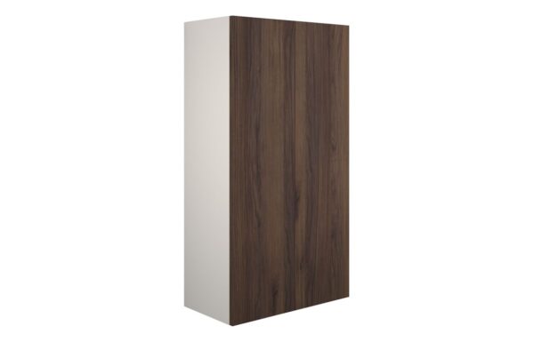 Nevada 600mm Standard 2 Door Storage Unit - Warm Walnut (Grey Cab)