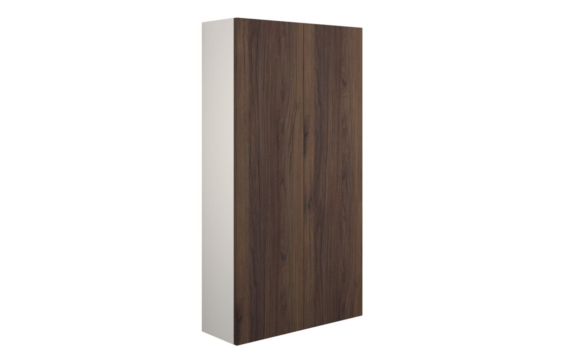 Nevada 600mm Slim 2 Door Storage Unit - Warm Walnut (Grey Cab)