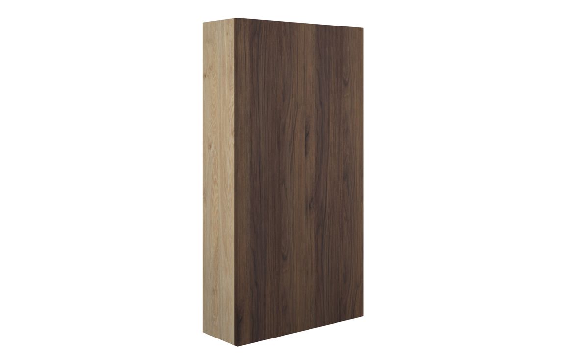 Nevada 600mm Slim 2 Door Storage Unit - Warm Walnut (Oak Cab)