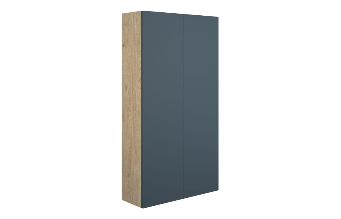 Nevada 600mm Slim 2 Door Storage Unit - Matt Arley Blue (Oak Cab)