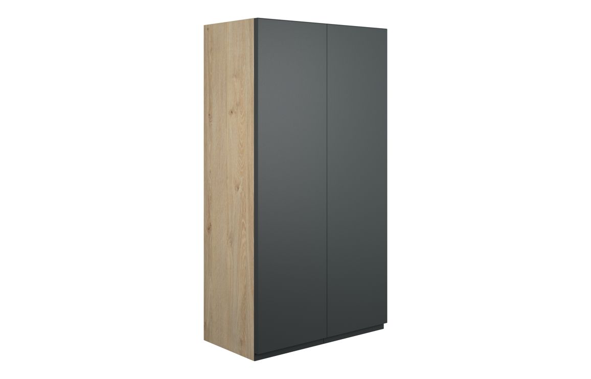 Kentucky 600mm Standard 2 Door Storage Unit - Matt Graphite Grey (Oak Cab)