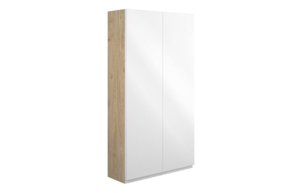 Kentucky 600mm Slim 2 Door Storage Unit - White Gloss (Oak Cab)
