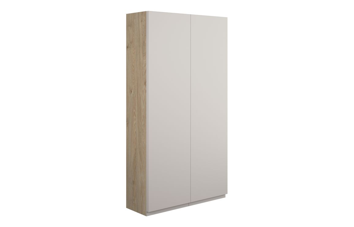 Kentucky 600mm Slim 2 Door Storage Unit - Matt Dove Grey (Oak Cab)