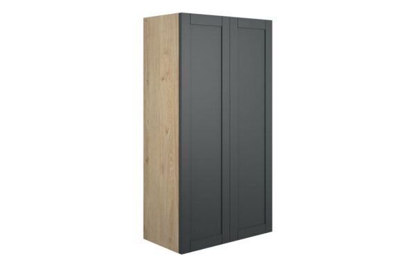 Arizona 600mm Standard 2 Door Storage Unit - Matt Graphite Grey (Oak Cab)