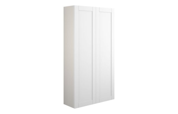 Arizona 600mm Slim 2 Door Storage Unit - Matt White (Grey Cab)