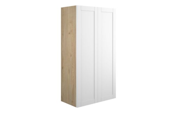Arizona 600mm Standard 2 Door Storage Unit - Matt White (Oak Cab)
