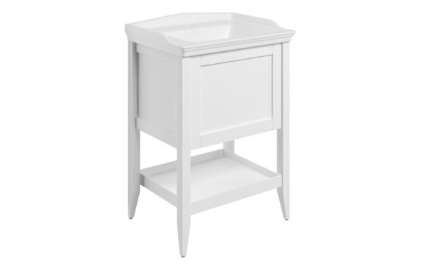 Missouri 650mm Floor Standing 1 Drawer Basin Unit w/Basin - Matt White