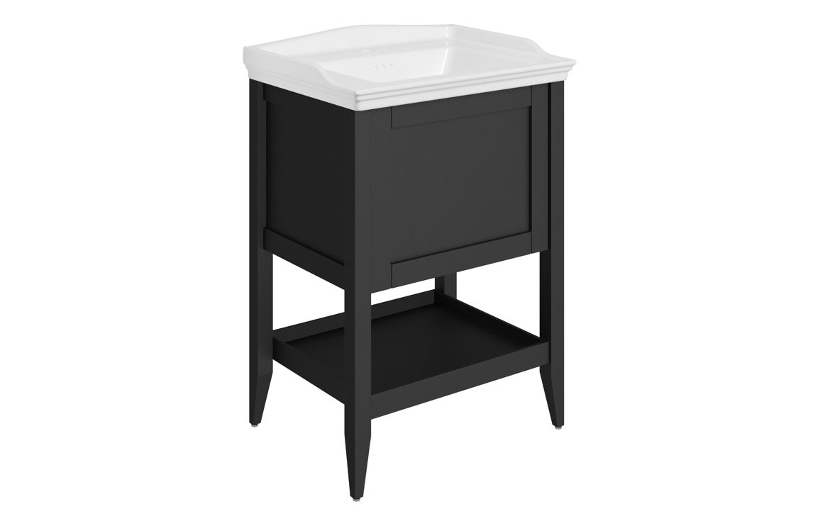 Missouri 650mm Floor Standing 1 Drawer Basin Unit w/Basin - Matt Anthracite