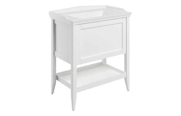 Missouri 800mm Floor Standing 1 Drawer Basin Unit w/Basin - Matt White