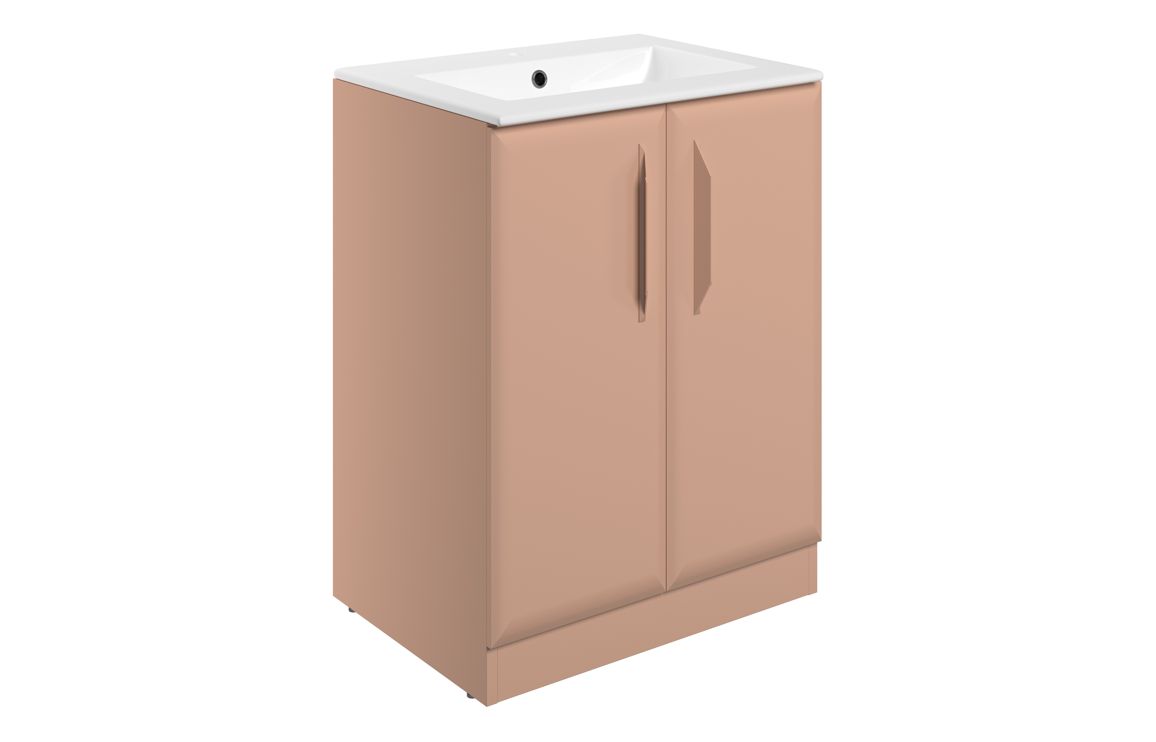 Colorado 615mm Floor Standing 2 Door Basin Unit w/1TH Basin - Matt Apricot
