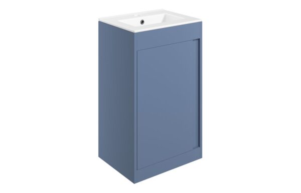 Dakota 510mm Floor Standing Unit Inc. Basin - Matt Misty Blue