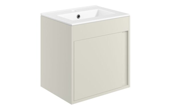 Dakota 510mm Wall Hung Unit Inc. Basin - Matt Latte