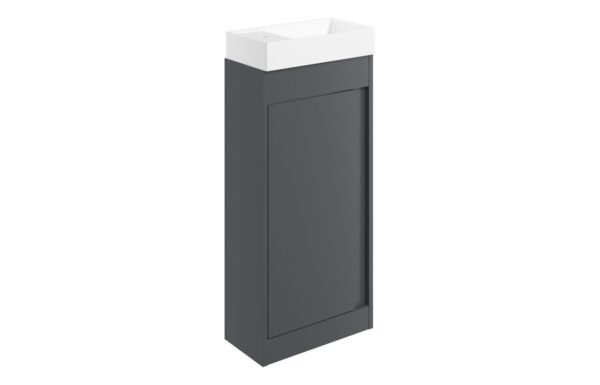 Dakota 410mm Floor Standing Unit Inc. Basin - Matt Graphite Grey