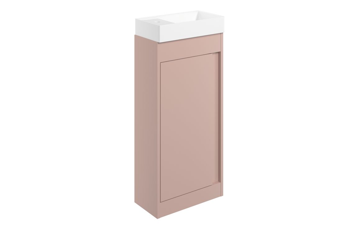 Dakota 410mm Floor Standing Unit Inc. Basin - Matt Antique Rose