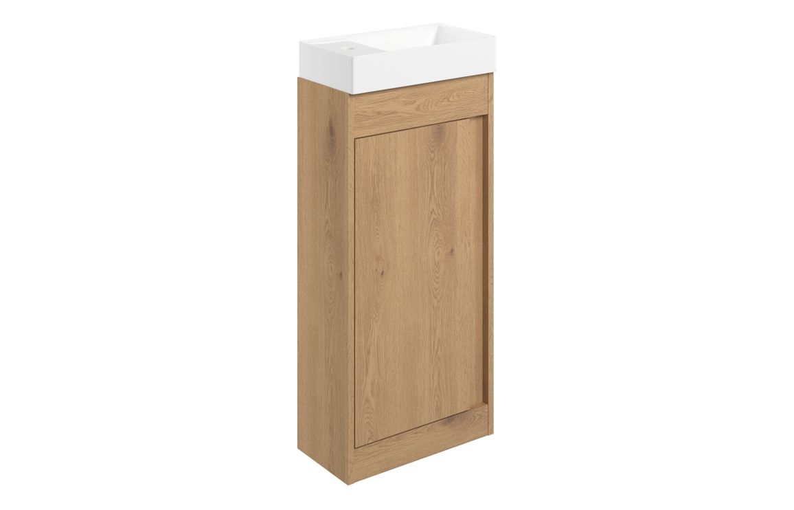 Dakota 410mm Floor Standing Unit Inc. Basin - Seville Oak