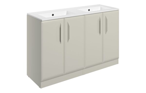Colorado 1210mm Floor Standing 4 Door Basin Unit w/0TH Basin - Matt Latte